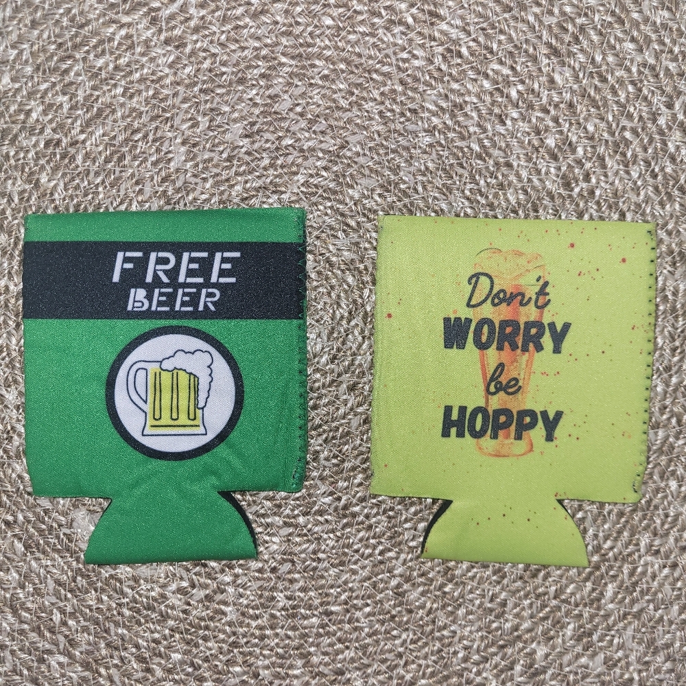 Set of 2 insulating sleeves for beverage cans, commonly known as koozies